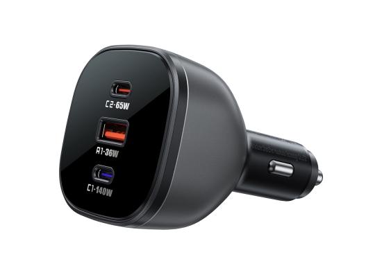 ACEFAST B14 165W USB + Dual Type-C Car Charger Phone Fast Charging Adapter - Black